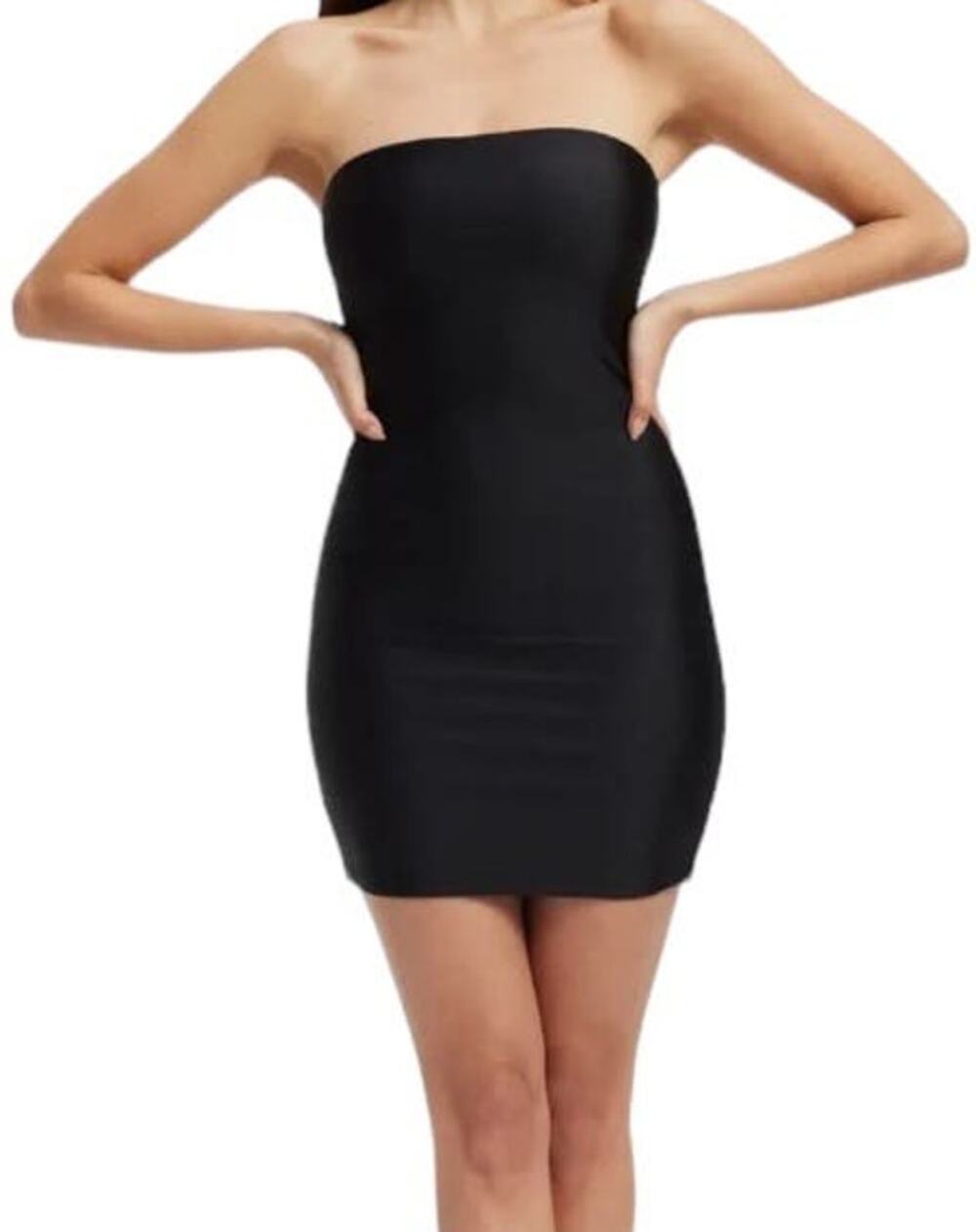 Good American tube Dress Shine Metallic Compression black size 7 (26W)